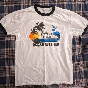 Vintage Ocean‎ City, Maryland ringer t-shirt
